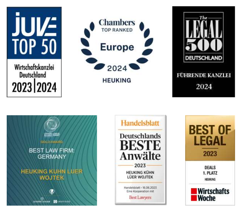 JUVE TOP 50 | The LEGAL 500 DEUTSCHLAND | TOP RANKED CHAMBERS EUROPE 2022 | Handelsblatt Deutschlands BESTE Anwälte 2022