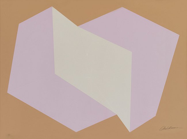 Charles Hinman Beige Lavender, 1974 Siebdruck, (Edition bei Denise René), 1974 67 x 89 cm